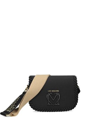Love Moschino logo-lettering cross body bag - Black