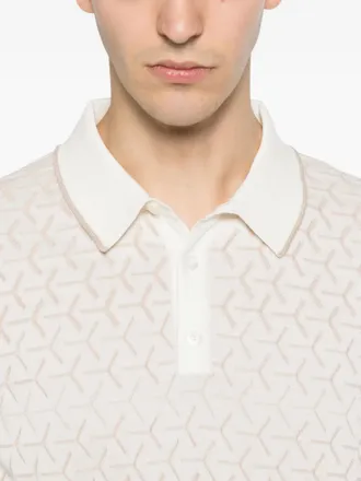 PANICALE Mens Geometric-Pattern Polo Shirt Ss26 M