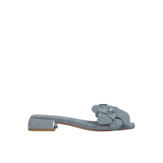 Alma En Pena Sandalia de Tac&oacute;n con Flor Delantera - Shoes - Mujer - Azul - 40 EU