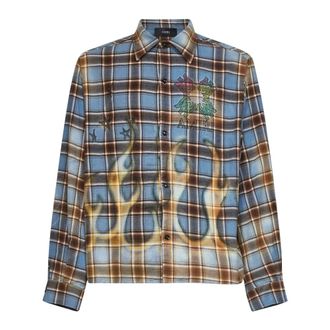Amiri Heren, Overhemden, Veelkleurig, Maat: M Flanel