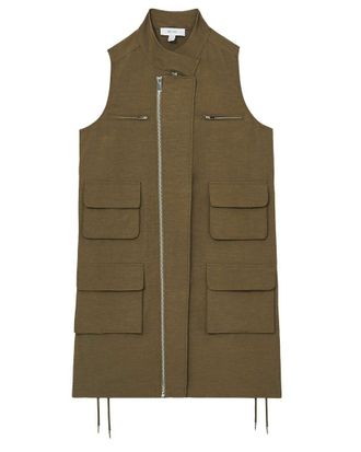 Reiss Essie Utility Linen-Blend Dress