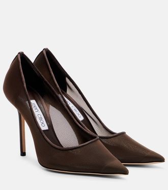 Jimmy Choo London Love 100 mesh pumps