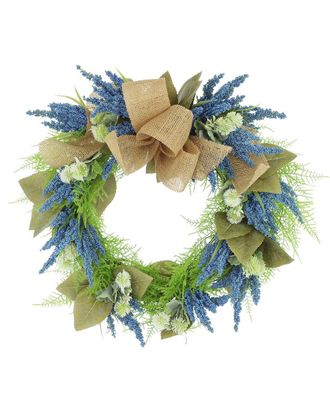 Creative Displays Inc. 24 Modern Farmhouse Wreath Arranged With Heather & Thistle