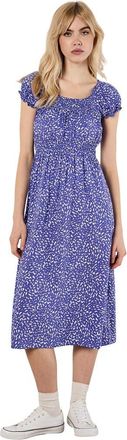 Apricot Brush Dot Milkmaid Midi Dress in Purple at Nordstrom, Size Xx-Large
