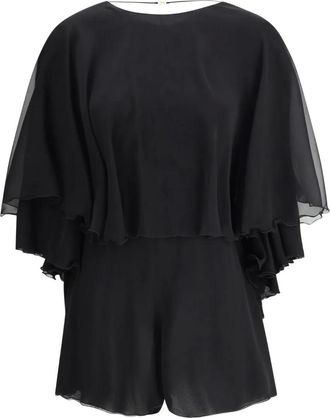 Saint Laurent Zijden playsuit - Zwart