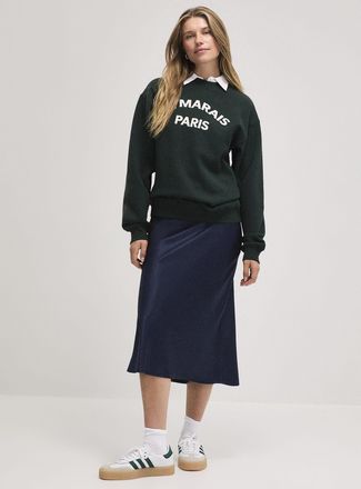 Icone Womens Satiny midi skirt