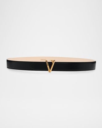 Versace V Leather Belt
