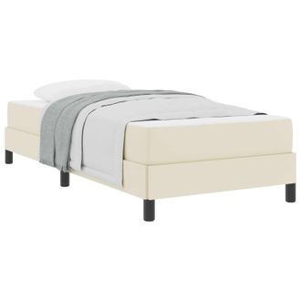 vidaXL Estructura De Cama Con Colch&oacute;n Crema 90 X 190 Cm Tela Vidaxl