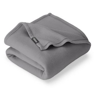 Bare Home Lightweight Polar Fleece Blanket in Grey at Nordstrom, Size King
