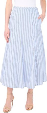 1.State Godet Hem Poplin Midi Skirt in Xenon Blue at Nordstrom Rack, Size 10