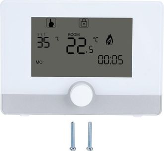 OEM Termostato Programable Para El Control De Temperatura De Sistemas De Calefacci&oacute;n Con Caldera Mural Suspendida De Color Negro