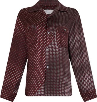 Maison Margiela Paisley Print Shirt - Dames - Pyjama - Rood - M - Nachtkleding