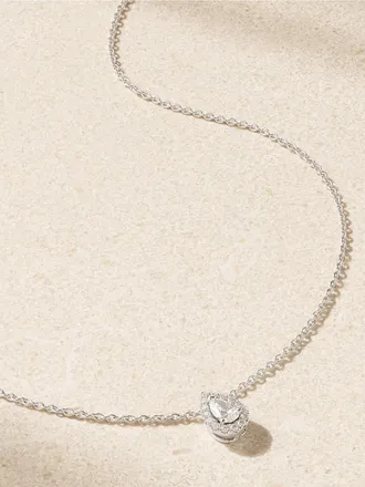 De Beers Collana In Oro Bianco 18 Carati Con Diamanti Aura - Argento