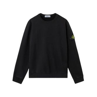 Stone Island Crewneck Sweatshirt - male - Stone Island - Sweatshirts - Black - L - Sweatshirts & Hoodies