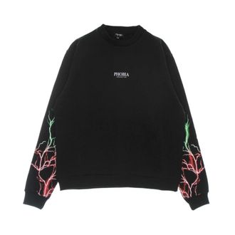 Phobia Archive Hoodies & sweatvesten, Heren, Zwart, XL, Katoen, Lightning Crewneck Sweatshirt