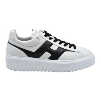 Hogan Sneakers, male, White, 11 UK, Black Laced Shoes Sophistication Statement