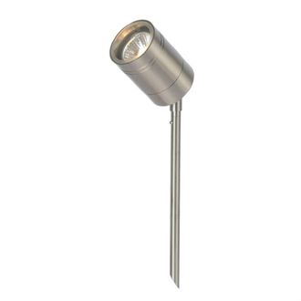 Lucide Foco a plantar de exterior en metal inoxidable 36,5cm