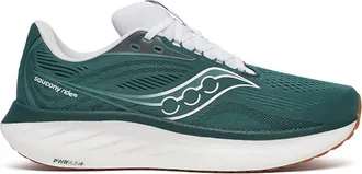 Saucony Mens Ride 18 Running Shoes In Pine/white