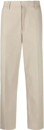 Acne Studios high-waisted straight-leg trousers - men - Polyester/Cotton/Cotton - 44 - Neutrals