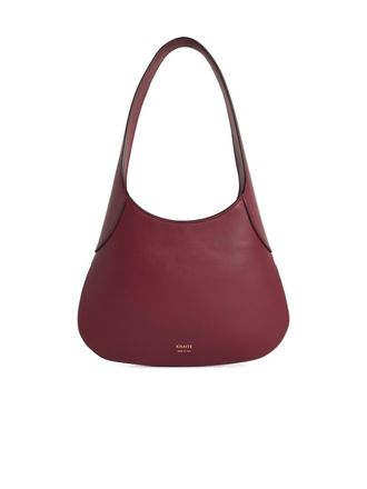 Khaite Joan Oxblood kleine burgunderrote Lear-Tasche