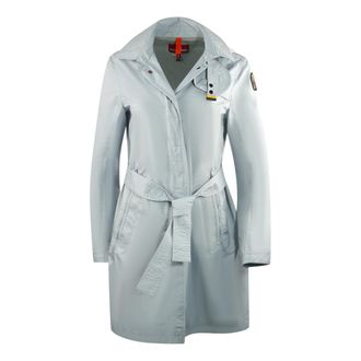 Parajumpers Womens Avery Vapur Blue Hooded Trench Jacket Polyester/Polyamide - Size Small