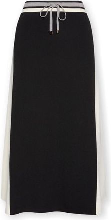 Elena Miro Viscose Colour Block Pencil Rok - Dames - Midirokken - Zwart - XS - Nylon - Rokken