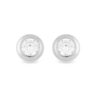 Luxenter 925 sterling zilveren oorbellen met briljante zirkonia rhodiumafwerking - essentieel