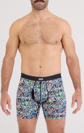 Saxx Vibe Xtra Soft Comfort Boxer Briefs in Footy Fans-Multi at Nordstrom, Size Xx-Large