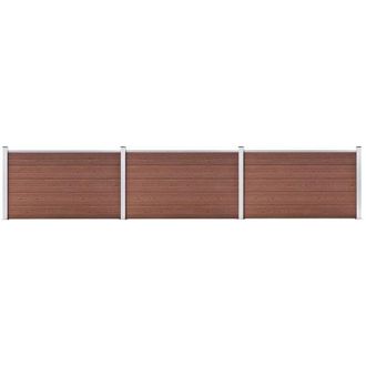 vidaXL Valla De Jard&iacute;n De Wpc Marr&oacute;n 526x106 Cm Vidaxl