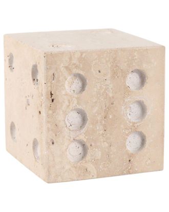Sagebrook Home 4In Travertine Dice