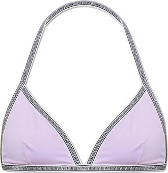 Versace Bikini Top - Dames - Bikinis - Paars - M - Polyester - Badmode