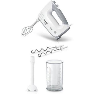 Bosch Batidor Mfq36440 - 450 W - 5 Velocidades - 2 Varillas / 2 Ganchos Amasadores De Acero Inoxidable - Taz&oacute;n Medidor Con Tapa - Blanco / G