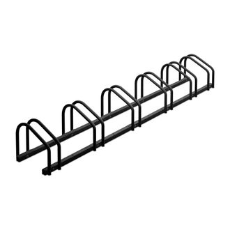 Relaxdays Relaxdays Soporte Bicicletas Suelo, Para 6 Bicis, Aparca Bicis, Ruedas De Hasta 60mm, Aparcabicicletas Acero, Antracita