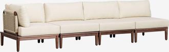 Sklum Sklum - Sof&aacute; Modular De Jard&iacute;n Esquinero De 4 Piezas En Acacia Giulia