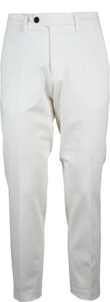 Michael Coal Technical Fabric Tailored Trousers with Slim Fit and Cropped Length