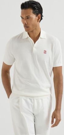 Brunello Cucinelli Lightweight knit Polo in Panama at Nordstrom, Size 50 It