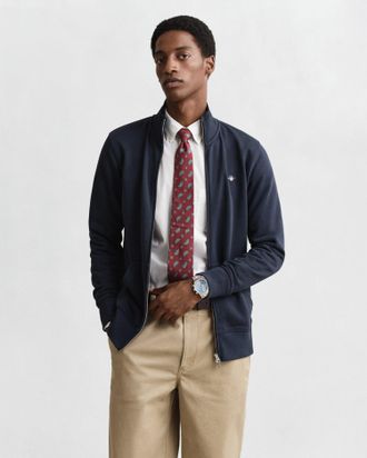 GANT Men Shield Zip Sweatshirt (XXXL) EVENING BLUE