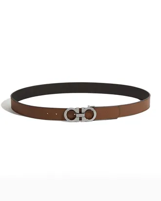Ferragamo Men & apos;s Reversible Leather Gancini Belt