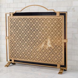Frontgate Roxanna Mesh Fireplace Screen - Frontgate