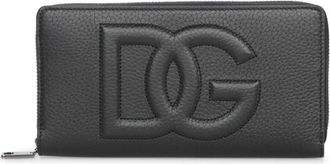 Dolce & Gabbana Gedrukte hertenleren portemonnee - Heren - Portefeuilles - Zwart - ONE Size - Leer - Accessoires