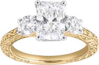 LuvMyJewelry Marilyn 14K Gold 2.65 Ct Radiant Lab Grown Diamond Engagement Ring in 14K Yellow Gold at Nordstrom, Size 7