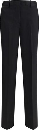 Lardini Womens Slimfit Classic Pants - Black Wool - Size EU 38 (Womens)