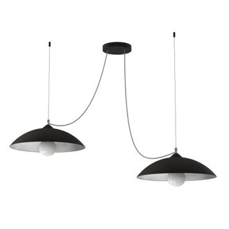 Lumicom Dream L&aacute;mpara De Techo Negro Hoja 2 Luces