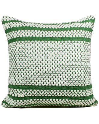 LR Home Lr Home Going Green Striped Handwoven Throw Pillow