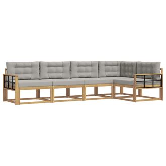 vidaXL Conjunto De Sof&aacute;s De Exterior 4 Pcs Blanco Y Gris Claro Vidaxl