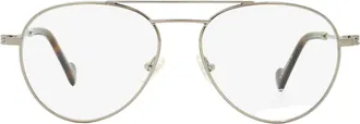 Moncler ML5023 Pilot Metal Frame Eyeglasses - Silver