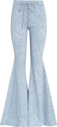 Amir Slama x Astrid Pantaloni con coulisse a fiori jacquard - Blu