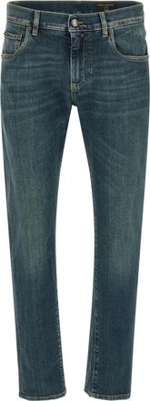 Dolce & Gabbana Essential Stone Washed Jeans - Heren - Slim Fit Jeans - Blauw - 2XL - Katoen - Jeans