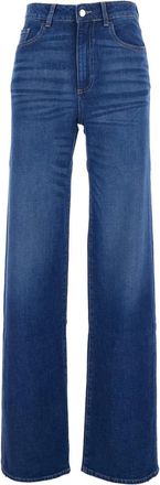 Icon Denim Los Angeles joia Blue Jeans With Belt Loops And Logo Patch On The Rear In Denim Woman
