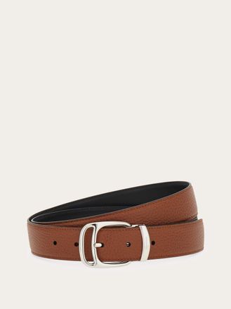 Ferragamo Uomo Cintura reversibile e regolabile Marrone